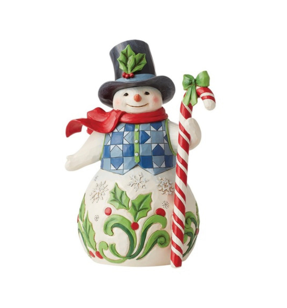 Jim Shore Snowman with Candy Cane