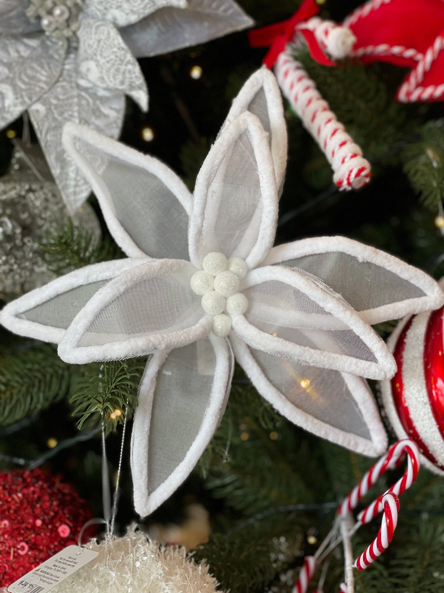 White Sheer Flower Pick