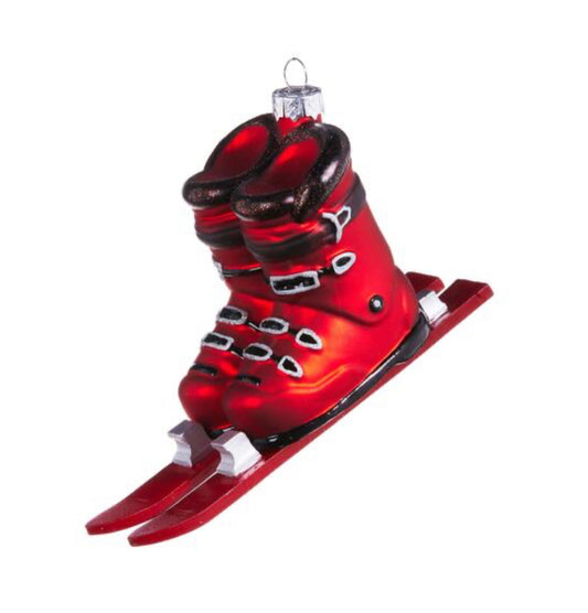 Raz Dashing Through the Snow Ski Boots Ornament