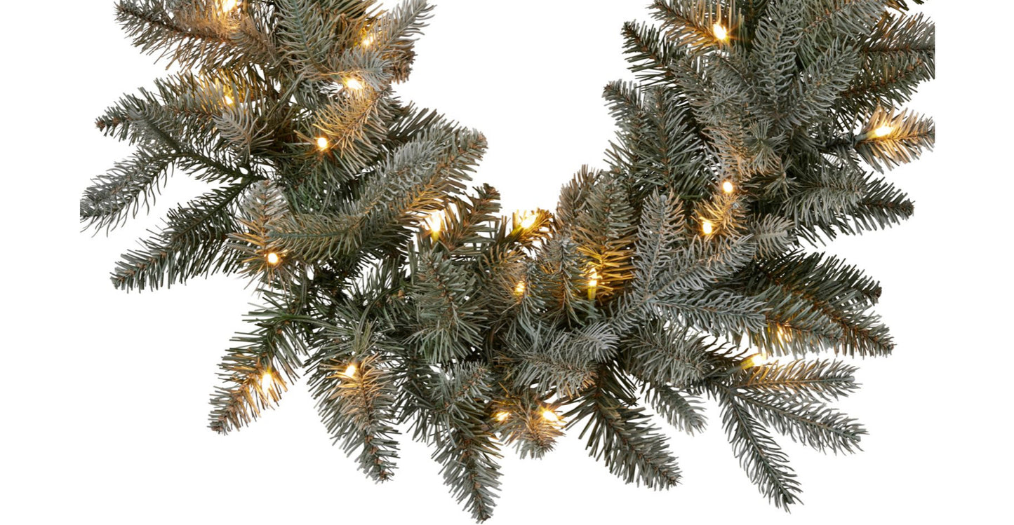 Pre-lit Blue Spruce Garland