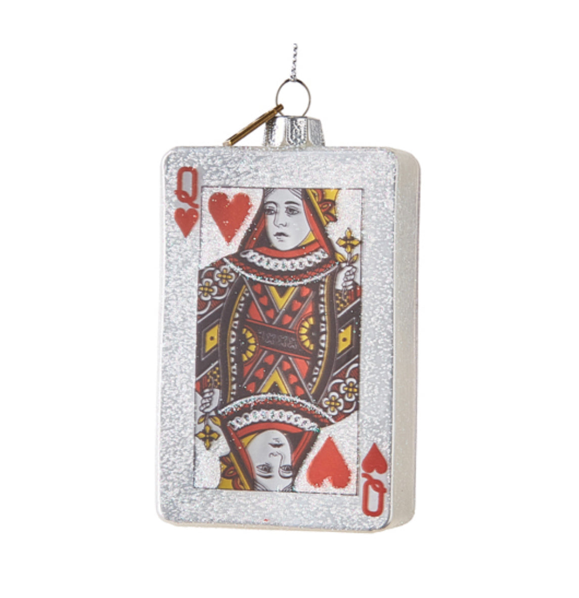 Eric Cortina Collection Queen of Hearts Glass Ornament