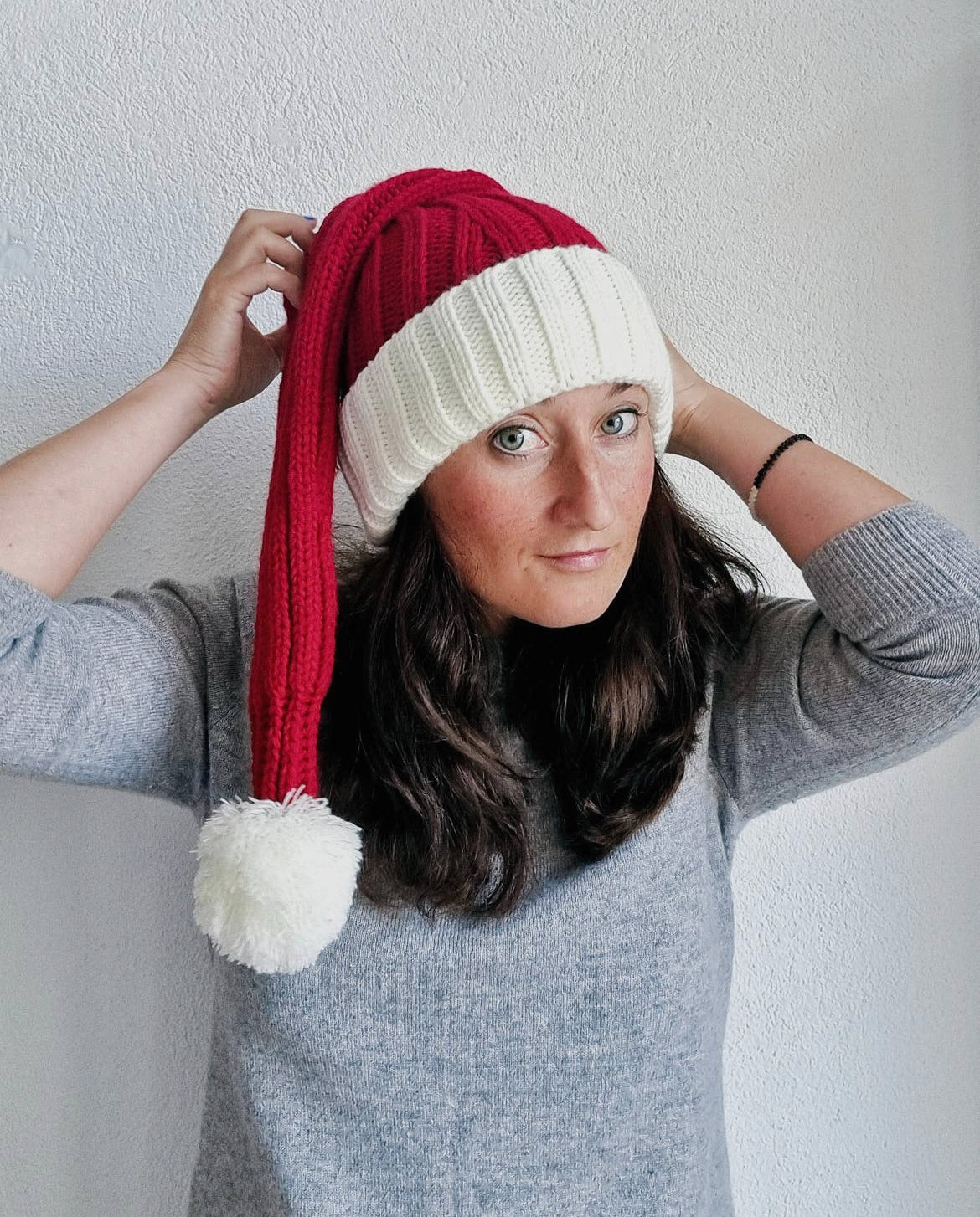 Chunky Knit Santa Hat