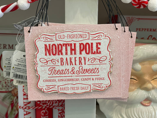 North Pole Bakery Mini Sign