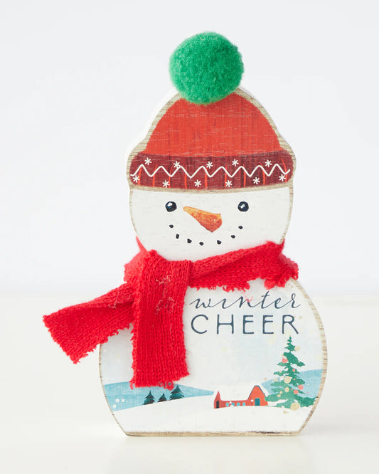 Winter Cheer Snowman Shelf Sitter