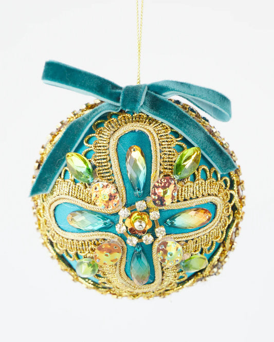 Crown Jewel Ornament Teal