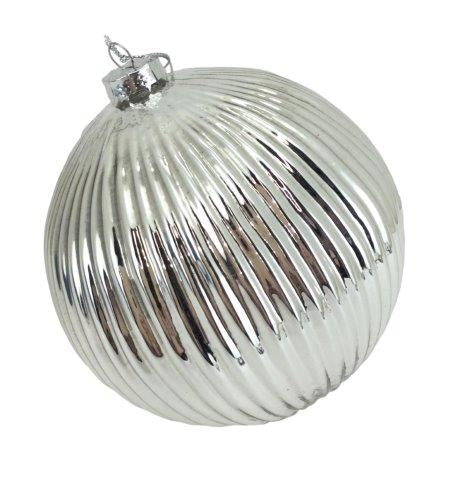 Silver Lined Glass Bauble 15cm