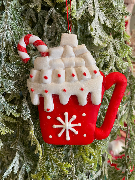 Raz Hot Cocoa Mug with Snowflake