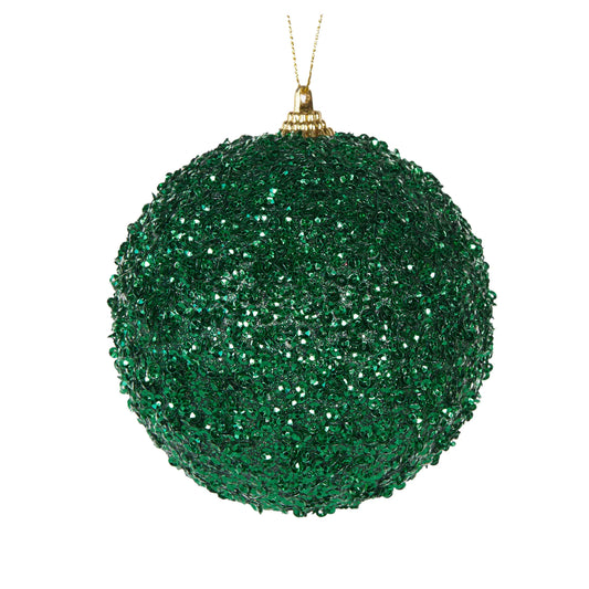 Emerald Green Glitter Bauble