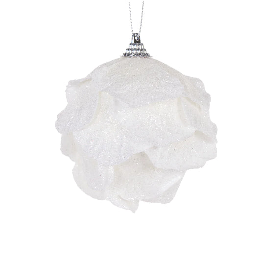 White Ginkgo Leaf Bauble