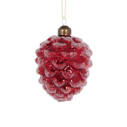 Red Pinecone Ornament