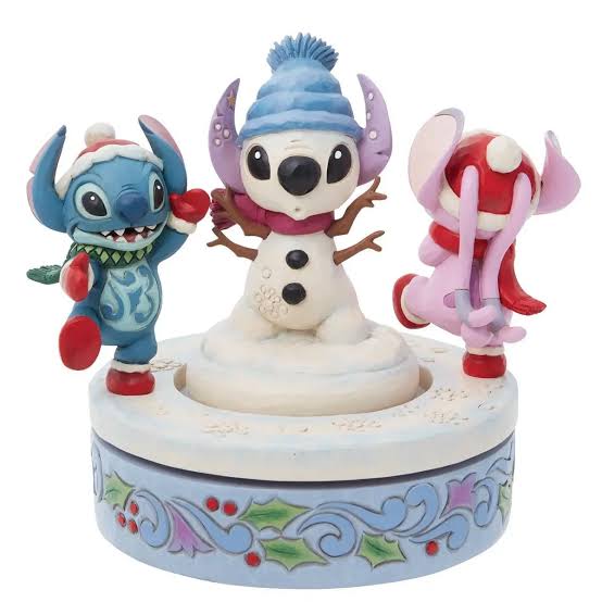 Jim Shore Stitch & Angel with Snowman Rotator