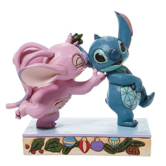 Jim Shore Angel & Stitch with Mistletoe