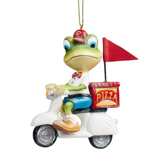 Frog on Scooter Ornamnet