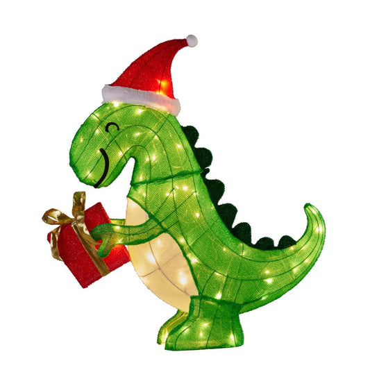 Christmas Dinosaur with Lights Indoor/Outdoor