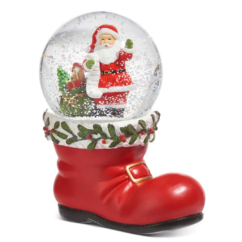 Raz Santa Boot Water Globe