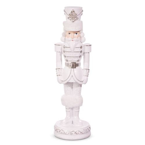 Raz White and Silver Nutcracker