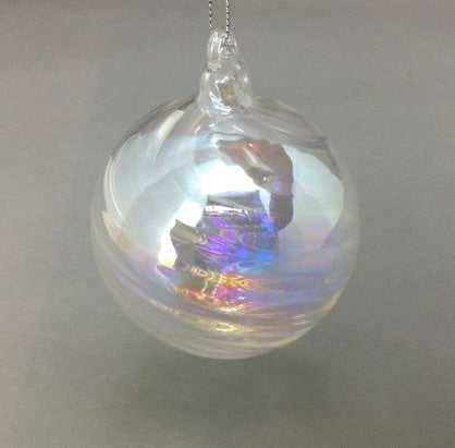 Clear Irid Ball Hanging