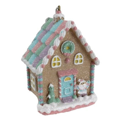 Pastel Gingerbread House Ornament