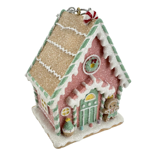 Pastel Gingerbread House Ornament