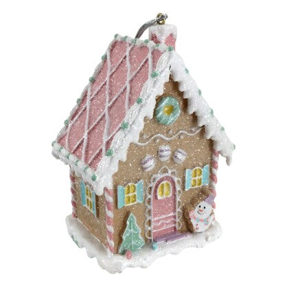 Pastel Gingerbread House Ornament