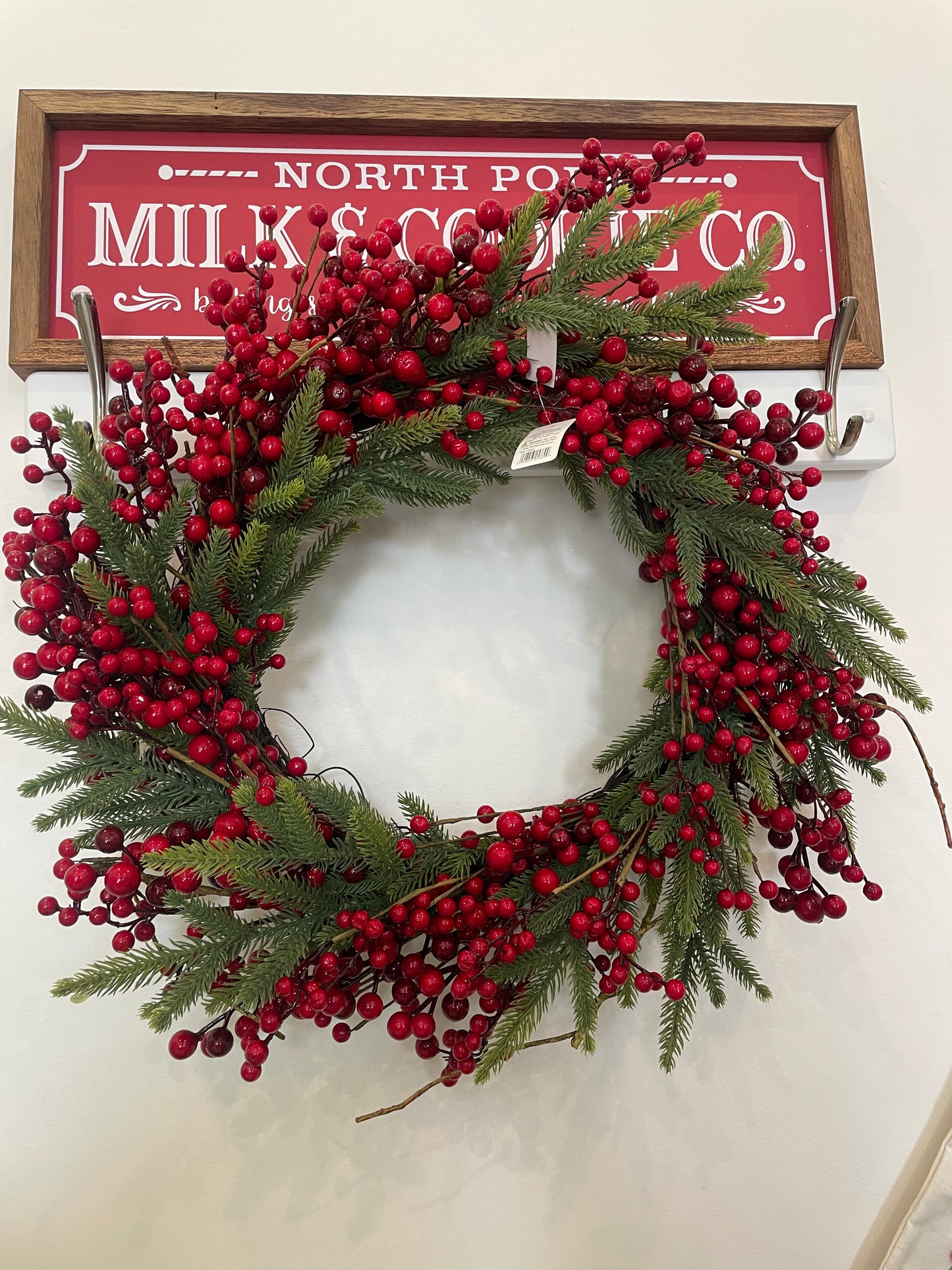 Raz Red Berry & Cedar Wreath