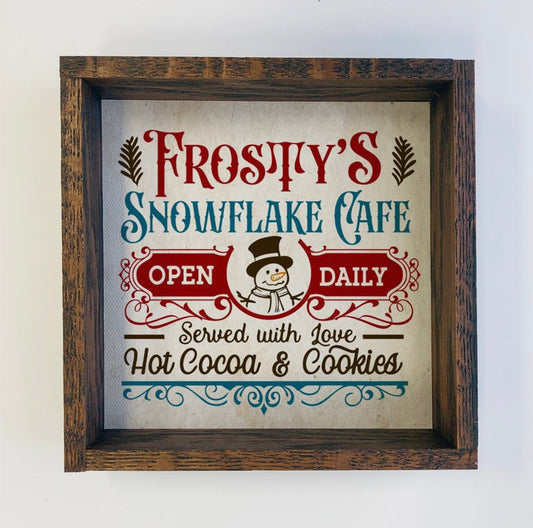 Frosty’s Snowflake Cafe Sign