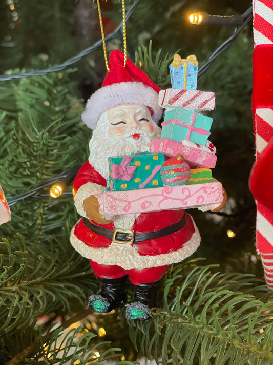 Vintage Santa with Gifts