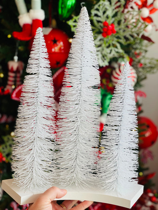 Trio of Bottle Brush Trees