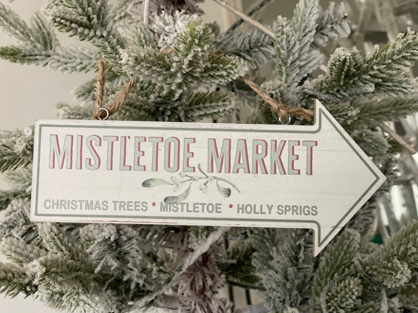 Mistletoe Market Wooden Sign