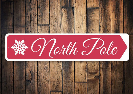 North Pole Street Sign