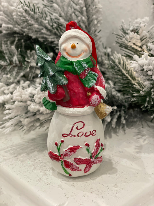 Kurt Adler Love Snowman Ornament