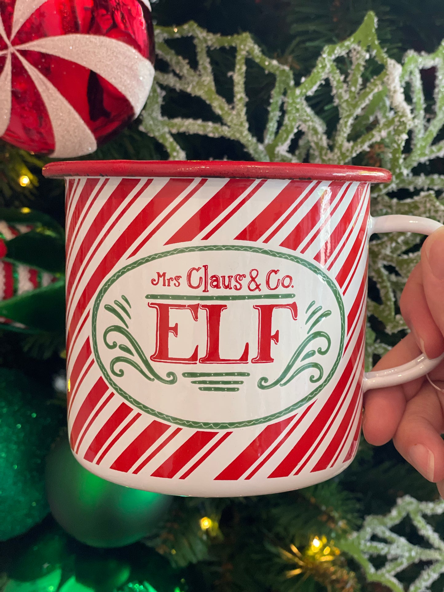 Mrs Claus & Co Enamel Elf Mug