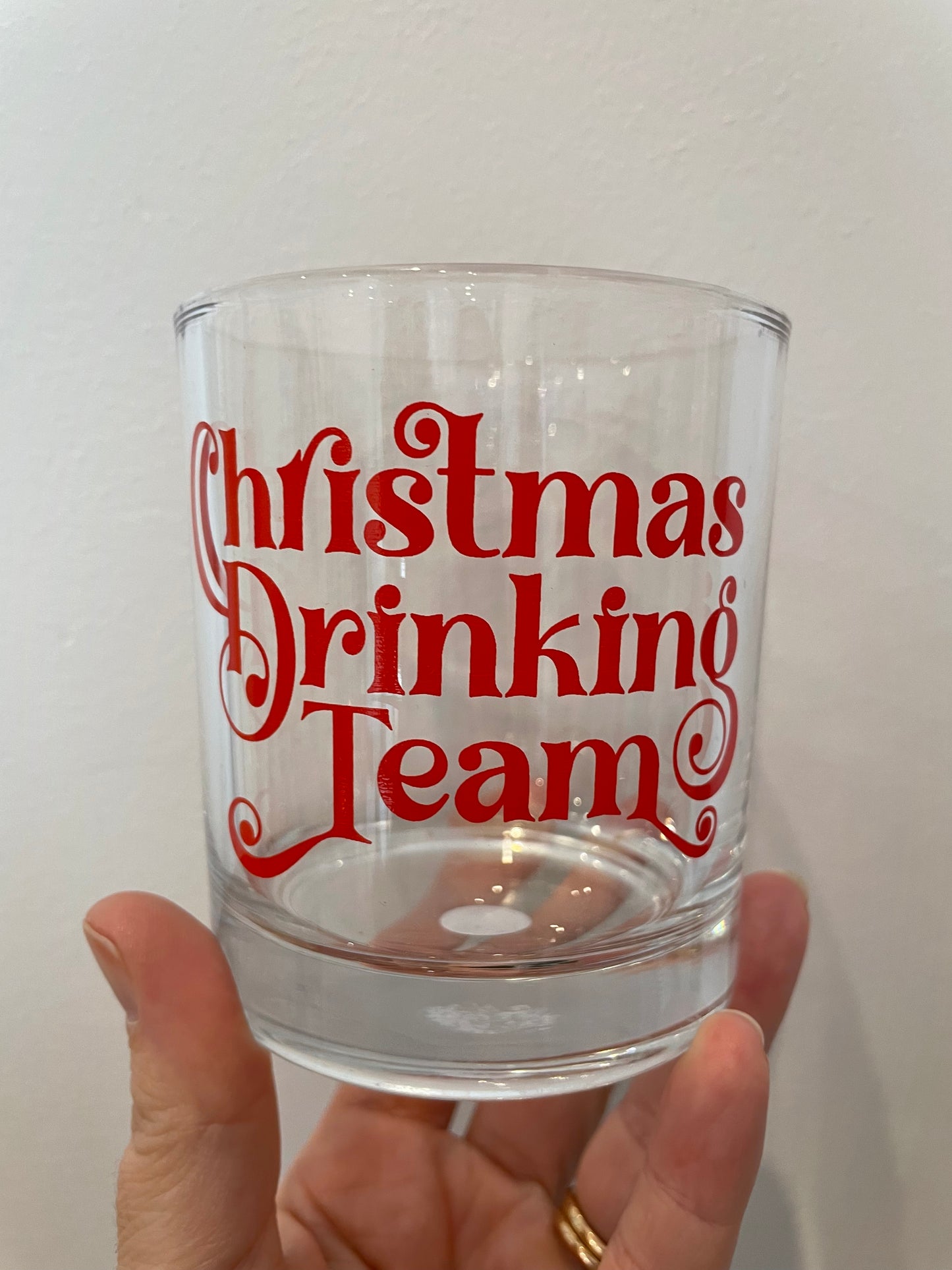 Christmas Drinking Team Glass