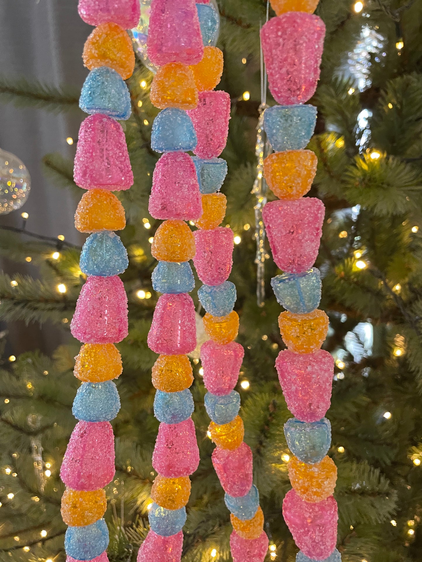 72” Frosted Golly Gumdrops Pastel Garland