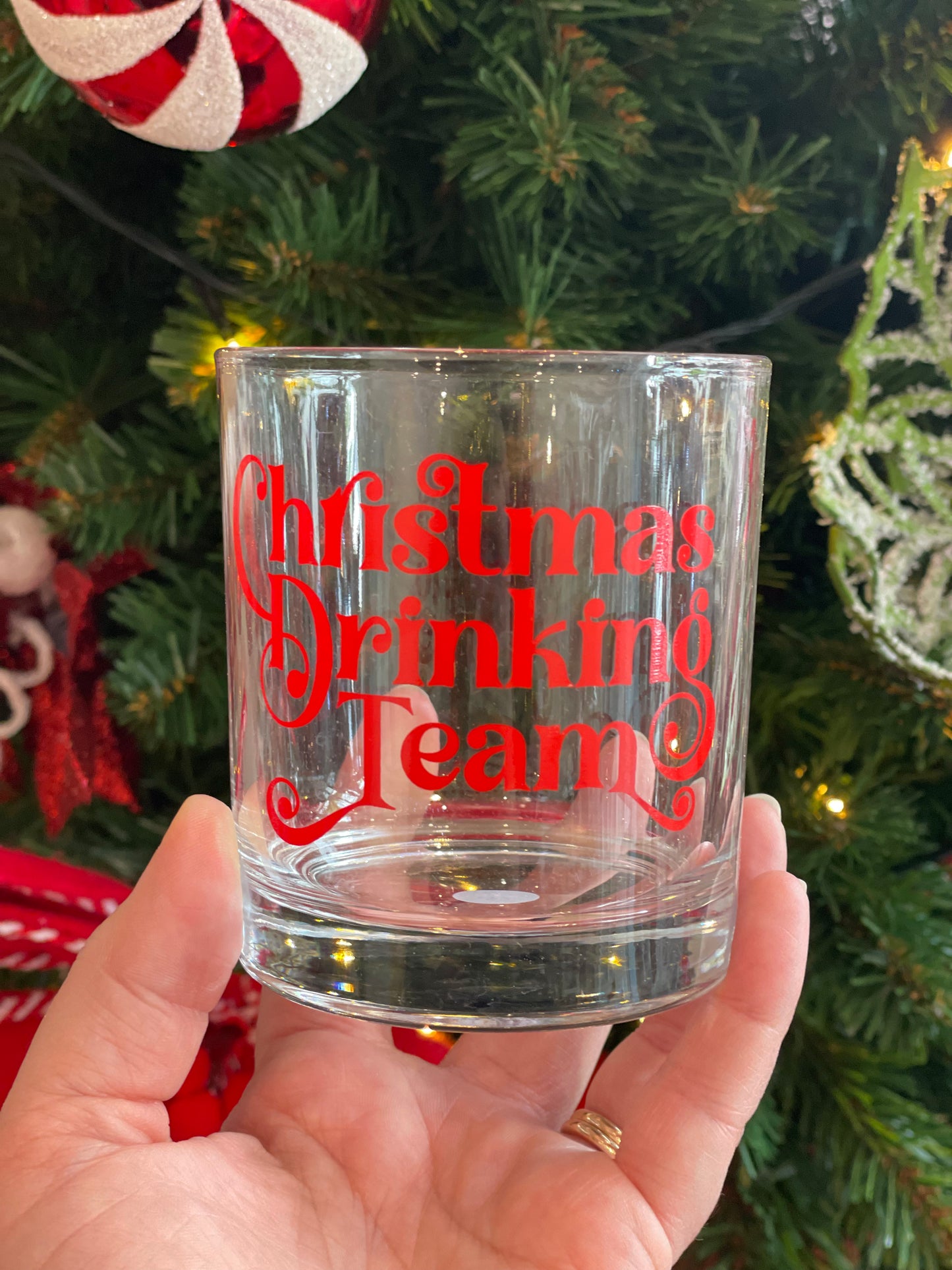 Christmas Drinking Team Glass